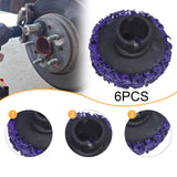 Maxbell 6Pcs Brake Hub Cleaning Discs Brake Drum, Rotor, Studs Rust Removal Purple