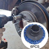 Maxbell 6Pcs Brake Hub Cleaning Discs Brake Drum, Rotor, Studs Rust Removal Blue