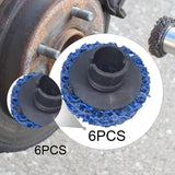 Maxbell 6Pcs Brake Hub Cleaning Discs Brake Drum, Rotor, Studs Rust Removal Blue