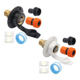 Maxbell RV City Water Inlet with Check Valve Replace Parts for Motorhomes Boats Black