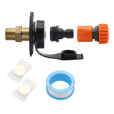 Maxbell RV City Water Inlet with Check Valve Replace Parts for Motorhomes Boats Black