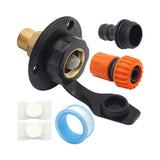 Maxbell RV City Water Inlet with Check Valve Replace Parts for Motorhomes Boats Black