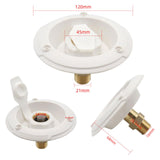 Maxbell RV City Water Inlet with Check Valve Replace Parts for Motorhomes Boats White