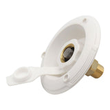 Maxbell RV City Water Inlet with Check Valve Replace Parts for Motorhomes Boats White