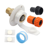 Maxbell RV City Water Inlet with Check Valve Replace Parts for Motorhomes Boats White
