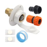 Maxbell RV City Water Inlet with Check Valve Replace Parts for Motorhomes Boats White