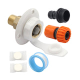 Maxbell RV City Water Inlet with Check Valve Replace Parts for Motorhomes Boats White