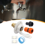 Maxbell RV City Water Inlet with Check Valve Replace Parts for Motorhomes Boats White