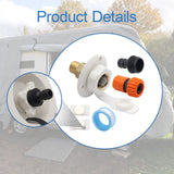 Maxbell RV City Water Inlet with Check Valve Replace Parts for Motorhomes Boats White
