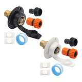 Maxbell RV City Water Inlet Connection Fittings Convenient Reliable with Check Valve Black
