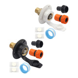 Maxbell RV City Water Inlet Connection Fittings Convenient Reliable with Check Valve Black