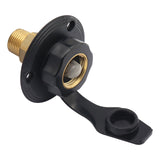 Maxbell RV City Water Inlet Connection Fittings Convenient Reliable with Check Valve Black