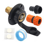 Maxbell RV City Water Inlet Connection Fittings Convenient Reliable with Check Valve Black