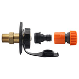 Maxbell RV City Water Inlet Connection Fittings Convenient Reliable with Check Valve Black