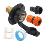 Maxbell RV City Water Inlet Connection Fittings Convenient Reliable with Check Valve Black