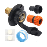 Maxbell RV City Water Inlet Connection Fittings Convenient Reliable with Check Valve Black