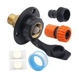 Maxbell RV City Water Inlet Connection Fittings Convenient Reliable with Check Valve Black