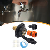 Maxbell RV City Water Inlet Connection Fittings Convenient Reliable with Check Valve Black