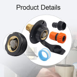 Maxbell RV City Water Inlet Connection Fittings Convenient Reliable with Check Valve Black