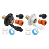 Maxbell RV City Water Inlet Connection Fittings Convenient Reliable with Check Valve Black