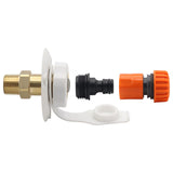 Maxbell RV City Water Inlet Connection Fittings Convenient Reliable with Check Valve White
