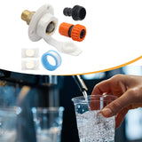 Maxbell RV City Water Inlet Connection Fittings Convenient Reliable with Check Valve White