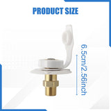 Maxbell RV City Water Inlet Connection Fittings Convenient Reliable with Check Valve White