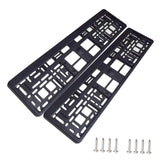 Maxbell 2 Pieces EU License Plate Frame High Performance Easy to Install Accessories