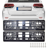 Maxbell 2 Pieces EU License Plate Frame High Performance Easy to Install Accessories