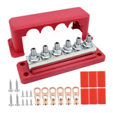 Maxbell Power Distribution Block High Current Bus Bar for Automotive Car Marine red