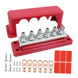 Maxbell Power Distribution Block High Current Bus Bar for Automotive Car Marine red