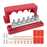 Maxbell Power Distribution Block High Current Bus Bar for Automotive Car Marine red