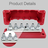 Maxbell Power Distribution Block High Current Bus Bar for Automotive Car Marine red