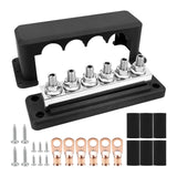 Maxbell Power Distribution Block High Current Bus Bar for Automotive Car Marine black
