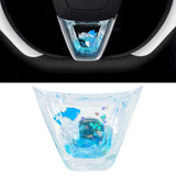 Maxbell Car Steering Wheel Decor Acrylic Car Steering Wheel Sticker for Model Y Clear Blue
