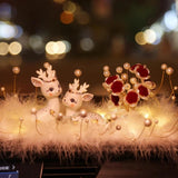 Maxbell Car Dashboard Rose Decor Figurine for Women Girl SUV Sedan Truck Indoor Red