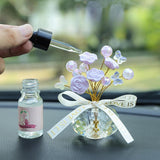 Maxbell Car Dashboard Rose Decor Figurine for Women Girl SUV Sedan Truck Indoor Purple