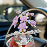 Maxbell Car Dashboard Rose Decor Figurine for Women Girl SUV Sedan Truck Indoor Purple