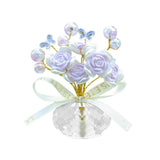 Maxbell Car Dashboard Rose Decor Figurine for Women Girl SUV Sedan Truck Indoor Purple