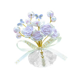 Maxbell Car Dashboard Rose Decor Figurine for Women Girl SUV Sedan Truck Indoor Purple