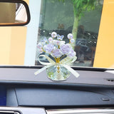 Maxbell Car Dashboard Rose Decor Figurine for Women Girl SUV Sedan Truck Indoor Purple