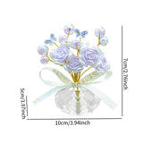 Maxbell Car Dashboard Rose Decor Figurine for Women Girl SUV Sedan Truck Indoor Purple