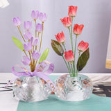 Maxbell Car Dashboard Flower Decor Figurine for Women Girl SUV Sedan Truck Home Pink