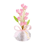 Maxbell Car Dashboard Flower Decor Figurine for Women Girl SUV Sedan Truck Home Pink