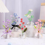 Maxbell Car Dashboard Flower Decor Figurine for Women Girl SUV Sedan Truck Home Pink