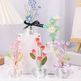 Maxbell Car Dashboard Flower Decor Figurine for Women Girl SUV Sedan Truck Home Pink