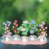 Maxbell Car Dashboard Flower Decor Figurine for Women Girl SUV Sedan Truck Home Pink