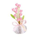 Maxbell Car Dashboard Flower Decor Figurine for Women Girl SUV Sedan Truck Home Pink
