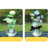 Maxbell Car Dashboard Flower Decor Figurine for Women Girl SUV Sedan Truck Home Pink