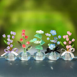 Maxbell Car Dashboard Flower Decor Figurine for Women Girl SUV Sedan Truck Home Pink